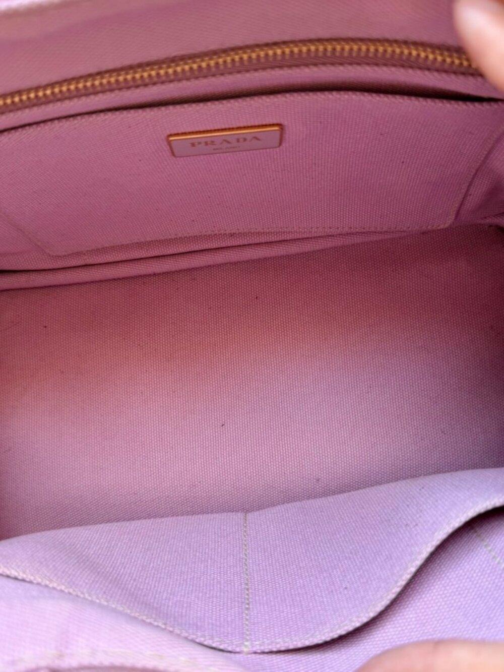 Prada Light Pink Small Canvas Canapa Shoulder Crossbody Bag - Picture 9 of 16